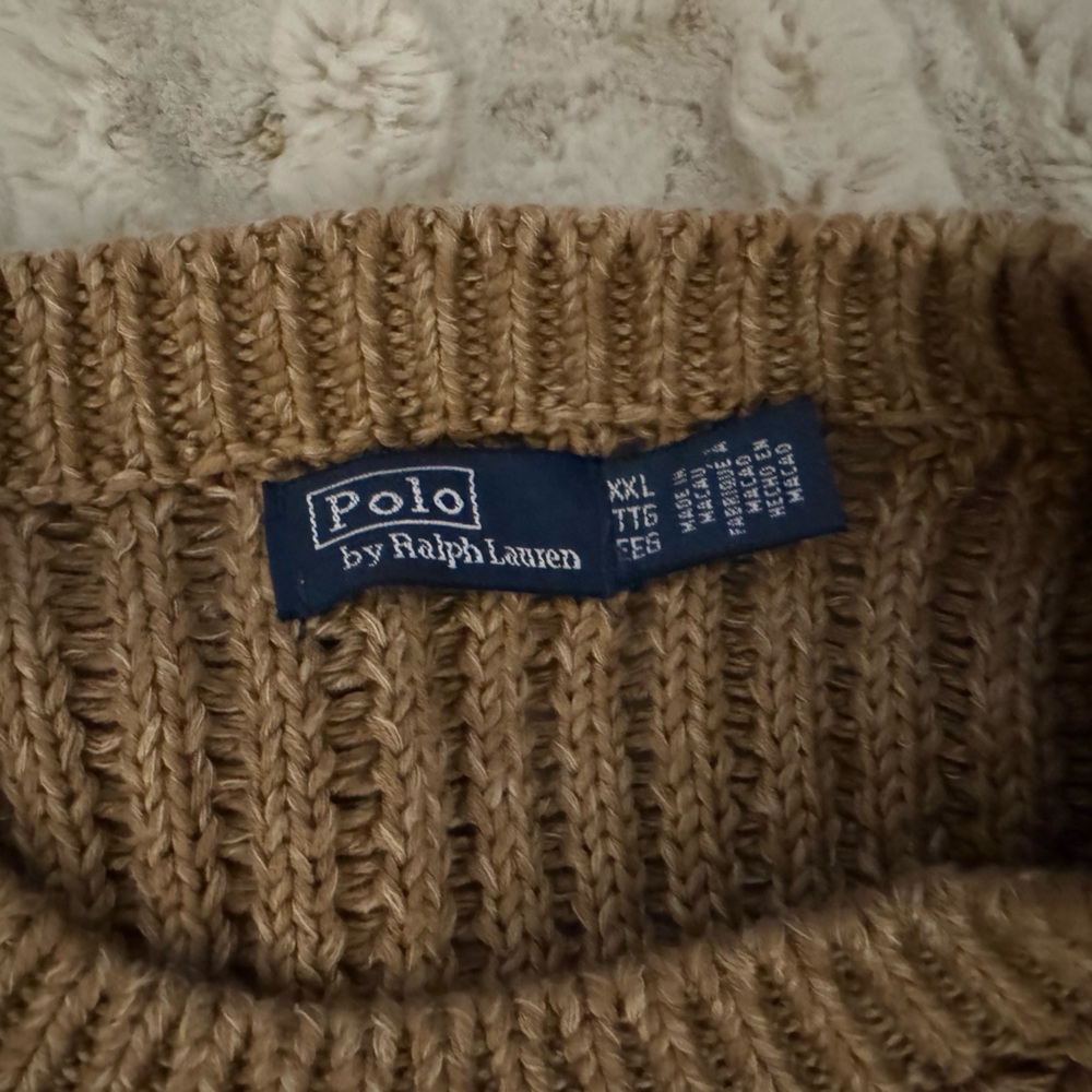 Stunning golden cable knit wool sweater Polo Ralph Lauren women’s